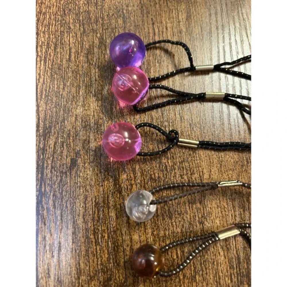 Vintage Hair Tie Ponytail Holders‎ Four Goody Bead Knockers qty: 5 various sizes